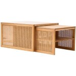 Nordlys - table basse en bois avec rangement