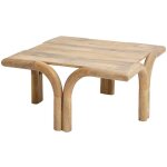 Made in meubles - table basse carré en bois de manguier zola Made in meubles - table basse carré en bois de manguier zola