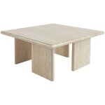 Table basse carré effet travertin 80 x 80cm Table basse carré effet travertin 80 x 80cm