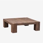Sklum - table basse carre 100x100 cm en bois de juvira recycl 100 x 100 cm