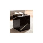 M&s - table basse carre 40x40x45 cm aspect marbre brillant noir - trya