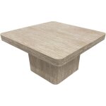 Table basse carr�e 80 cm aspect naturel