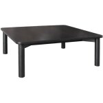 Table basse carr�e bois d'h�v�a placage ch�ne noir - 100 x 100 x 35 cm - sol�ne