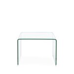 Table basse carre contemporaine en verre l60 - idora