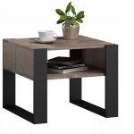 Table basse carr�e kaja 60x60 ch�ne colonial / noir pour salon table basse mk