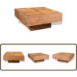 Vidaxl - table basse carrée marron bois massif de manguier - table basse - table ronde - meubles vintage ... Vidaxl - table basse carrée marron bois massif de manguier - table basse - table ronde - meubles vintage ...
