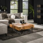 Table basse carrée motif damier en bois d'acacia melbourne Table basse carrée motif damier en bois d'acacia melbourne