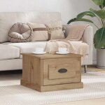 Table basse ch�ne artisanal 50 x 50 x 35 cm bois d'ing�nierie vidaxl