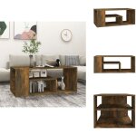 Table basse chêne fumé 100x50x40 cm bois d'ingénierie - table basse - meuble salon - table d'appoint ... Table basse chêne fumé 100x50x40 cm bois d'ingénierie - table basse - meuble salon - table d'appoint ...