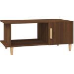 Jinlefu - table basse chne marron 90x50x40 cm bois d'ingnierie vidaxl