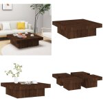 Table basse chne marron 90x90x28 cm bois d'ingnierie - table basse - meuble salon - table d'appoint ...