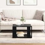 Table basse ch�ne noir 51. 5 x 51. 5 x 30 cm bois d'ing�nierie vidaxl