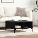 Table basse ch�ne noir 60 x 60 x 30 cm bois d'ing�nierie vidaxl