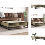 Table basse ch�ne sonoma 100x100x30 cm bois d'ing�nierie / m�tal - table basse - tables basses - table ...