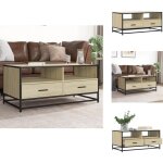 Table basse chêne sonoma 100x50x45cm bois d'ingénierie et métal - table basse - tables basses - table ... Table basse chêne sonoma 100x50x45cm bois d'ingénierie et métal - table basse - tables basses - table ...
