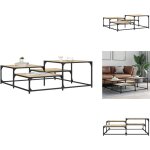 Table basse chne sonoma 107x107x40 cm bois d'ingnierie - table basse - meuble salon - table d'appoint ...