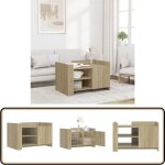 Table basse chne sonoma 80x50x50 cm bois d'ingnierie - table basse - meuble salon - table d'appoint ...