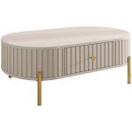 Table basse comfivo mirsoni 102 , 39x52x100cm, diam�tre: 0, mdf, ovale