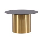 Paris prix - table basse design 'ystad' 80cm noir & or