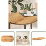 Table basse - dessus de table 120x60x2 cm bois de ch�ne massif ovale