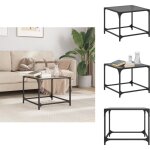 Table basse avec dessus en verre noir 50x50x40 cm acier - table basse - meuble salon - table d'appoint ... Table basse avec dessus en verre noir 50x50x40 cm acier - table basse - meuble salon - table d'appoint ...