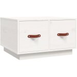 Table basse avec deux tiroirs design moderne et contemporaine 60 x 53 x 35 cm bois massif de pin blanc ... Table basse avec deux tiroirs design moderne et contemporaine 60 x 53 x 35 cm bois massif de pin blanc ...