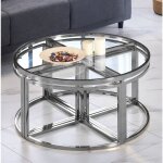 Homy france - table basse elve chrome transparent - transparent Homy france - table basse elve chrome transparent - transparent