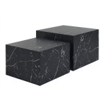 Miliboo - tables basses gigognes design effet marbre noir (lot de 2) calla Miliboo - tables basses gigognes design effet marbre noir (lot de 2) calla