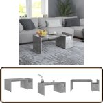 Table basse gris béton 90x45x35 cm bois d'ingénierie - table basse - meuble salon - table d'appoint - ... Table basse gris béton 90x45x35 cm bois d'ingénierie - table basse - meuble salon - table d'appoint - ...
