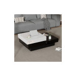 Table basse haute brillance, table basse pivotante, panneaux de particules, pour appartement, salon, ...