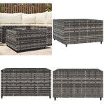 Table basse de jardin carré gris 50x50x30 cm résine tressée - table basse jardin - table extérieure - ... Table basse de jardin carré gris 50x50x30 cm résine tressée - table basse jardin - table extérieure - ...