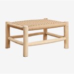 Table basse de jardin rectangulaire 80x60 cm en bois de teck bientina sklum marron bois naturel
