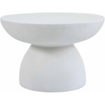 Table basse de jardin ronde diam 60 cm effet b�ton lisse
