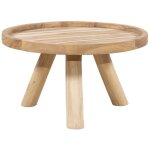 Table basse de jardin ronde en teck d. 55 cm - naturel clair - tulum de mylia