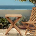 Wanda collection - table basse de jardin en teck pliante fish