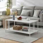 [en. casa] - table basse kumlinge mtal 47 x 110 x 55 cm blanc