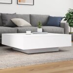 Table basse avec lumières led, table de salon, bout de canapé blanc 100x100x31 cm togp42909 design in ... Table basse avec lumières led, table de salon, bout de canapé blanc 100x100x31 cm togp42909 design in ...
