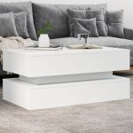 Table basse avec lumières led, table de salon, bout de canapé blanc 90x50x40 cm togp98110 design in Table basse avec lumières led, table de salon, bout de canapé blanc 90x50x40 cm togp98110 design in