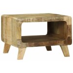 Table basse marron 50 x 50 x 35 cm bois de manguier brut massif Table basse marron 50 x 50 x 35 cm bois de manguier brut massif