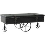 Table basse mdf et bois de sapin 110x55x43 cm vidaxl