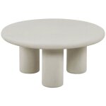 Table basse en mdf - effet b�ton blanc cass� - marelna