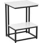 Homcom - table basse moderne salon table d'appoint chambre guéridon bout de canapé design structure acier ... Homcom - table basse moderne salon table d'appoint chambre guéridon bout de canapé design structure acier ...