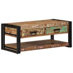Table basse multicolore 90x50x38 cm bois de r�cup�ration massif vidaxl