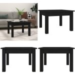 Table basse noir 45x45x30 cm bois massif de pin - table basse - meuble salon - table d'appoint - table ...