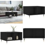 Table basse noir 60x50x36, 5 cm bois d'ing�nierie - table basse - meuble tv - table d'appoint - design ...