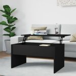 The living store - table basse noir 80x50, 5x41, 5 cm bois d'ingnierie - table basse - meuble salon ...