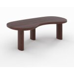 Table basse organique en bois massif de mindi fonc� - brandan