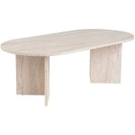 Asir group llc - table basse - travertin, lgance naturelle, 119x40x60 cm idale pour salon et salle ...