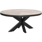 Pegane - table basse ovale en bois de manguier / métal coloris naturel - longueur 130 x profondeur 70 ... Pegane - table basse ovale en bois de manguier / métal coloris naturel - longueur 130 x profondeur 70 ...