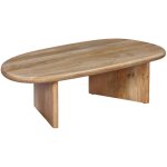 Table basse ovale bois de manguier naturel. l 119. 5 x p 60 x h 35cm Table basse ovale bois de manguier naturel. l 119. 5 x p 60 x h 35cm